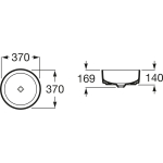 Roca A327523640 Inspira ROUND 檯上洗手盆